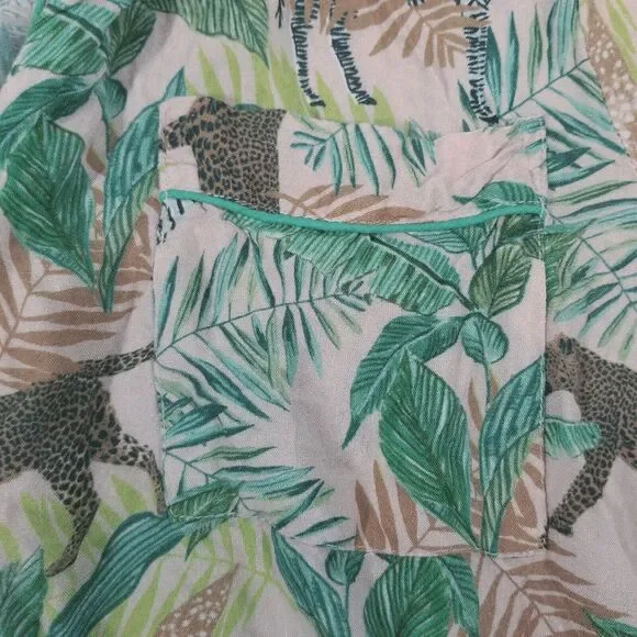 NWOT World Market Exotic Pajamas Womens Size L/XL Jungle Print Nightshirt ebr - Picture 3 of 11